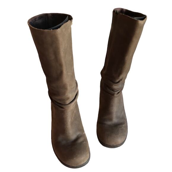 Keen Akita Mid-calf Leather Scrunchie Boots with Wedge Heels size 8 - Picture 6 of 10